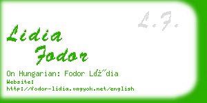 lidia fodor business card